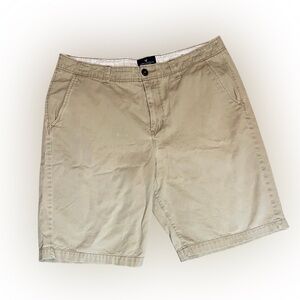 American Eagle Beige Chino Longboard Shorts Men’s 36W Casual Summer Skater y2k